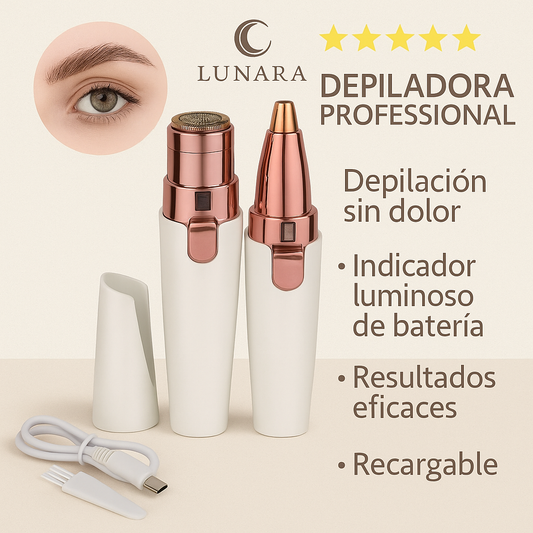 Depiladora Facial SIN DOLOR | Recargable, Discreta y Efectiva